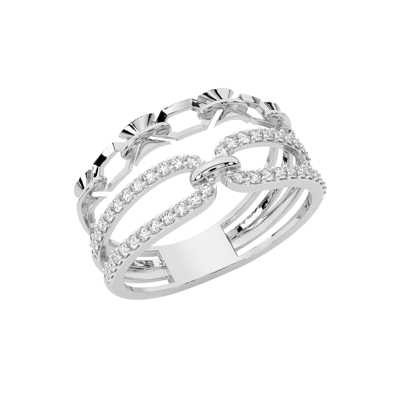 Stylish Knot Diamond Ring